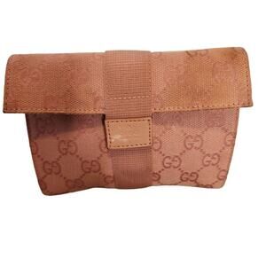 GUCCI GG CANVAS VANITY PINK COSMETIC POUCH